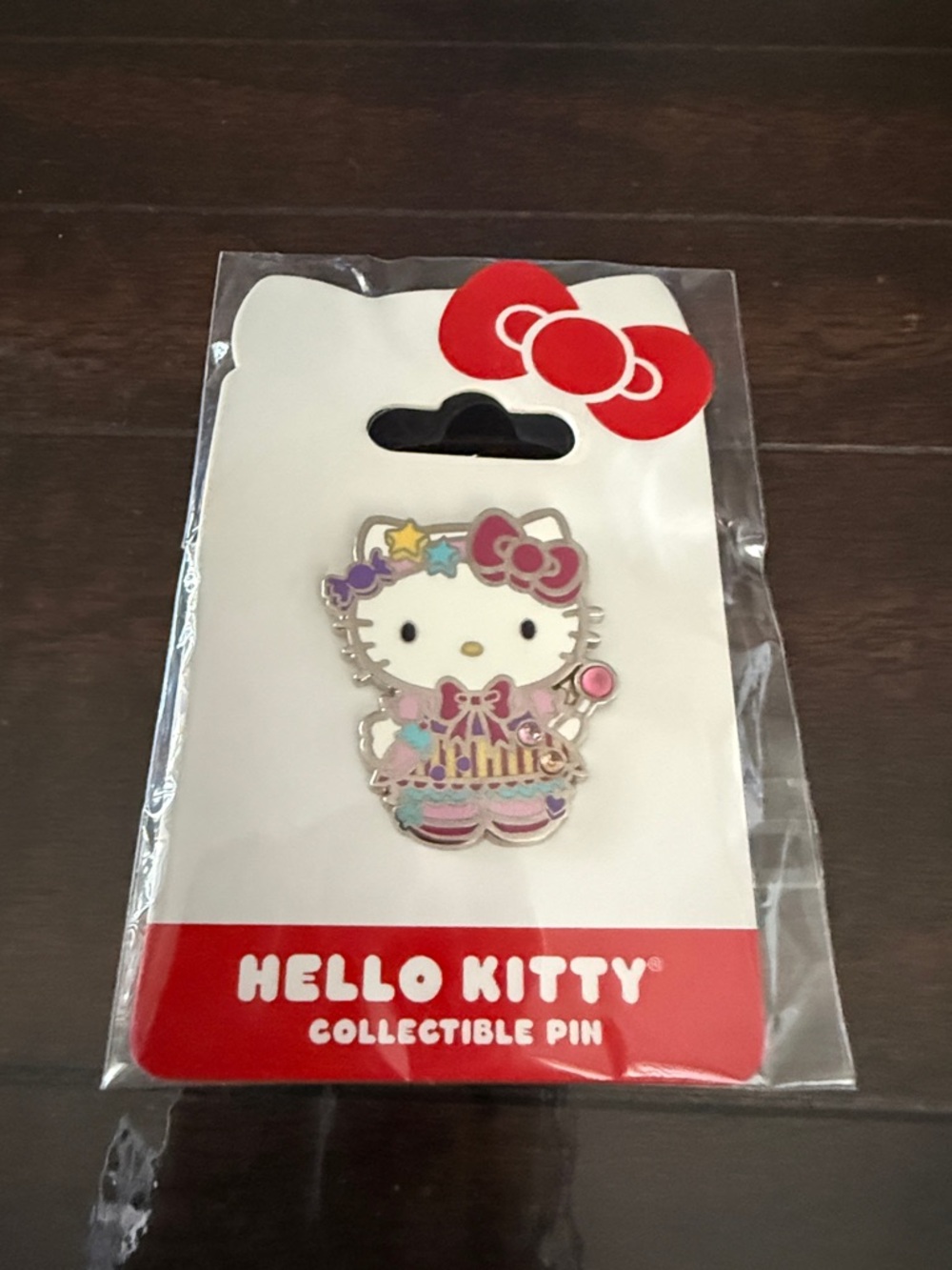 Hello Kitty Pastel Rainbow Bow birthday Enamel Pin vintage 2013